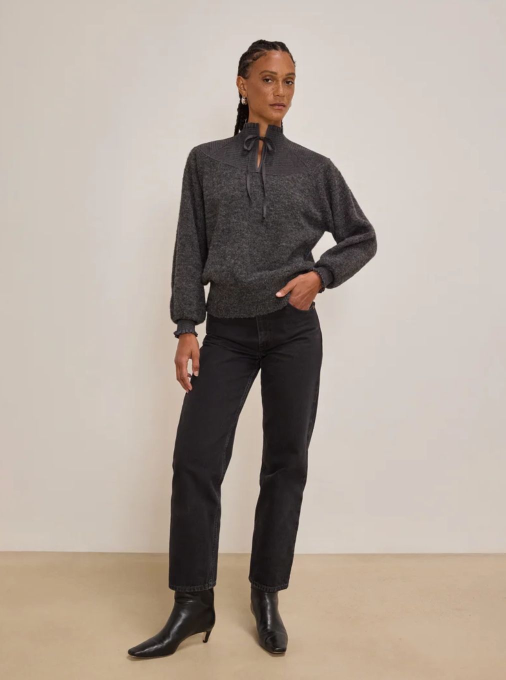 Nation Babette Sweater  Charcoal