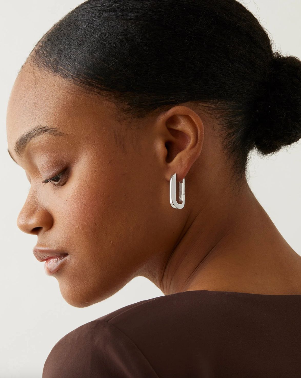 Jenny Bird U-Link Earrings in Silver