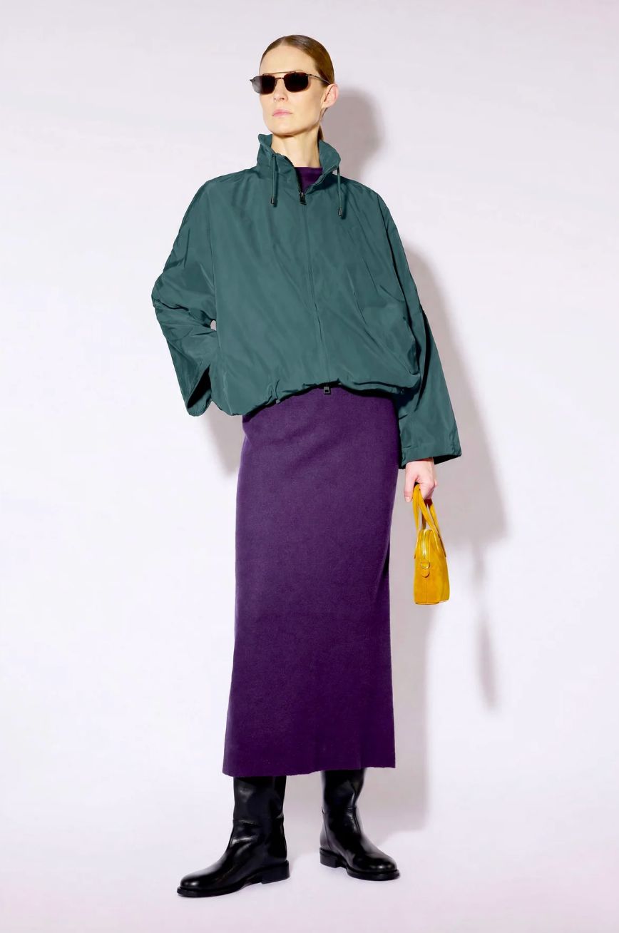 Liviana Conti Liam Taffeta Zip Jacket in Eden