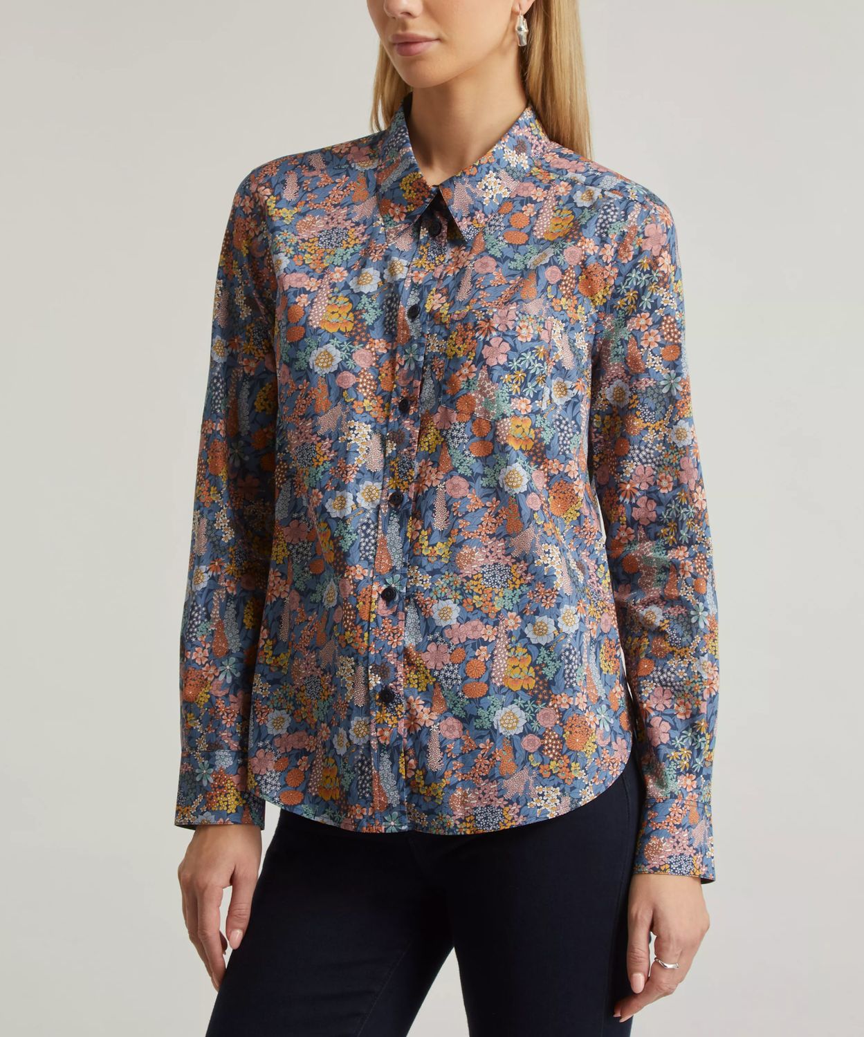 Liberty of London Ciara Fitted Shirt in Light Blue