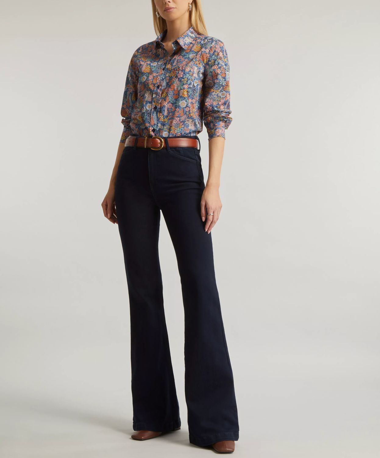 Liberty of London Ciara Fitted Shirt in Light Blue