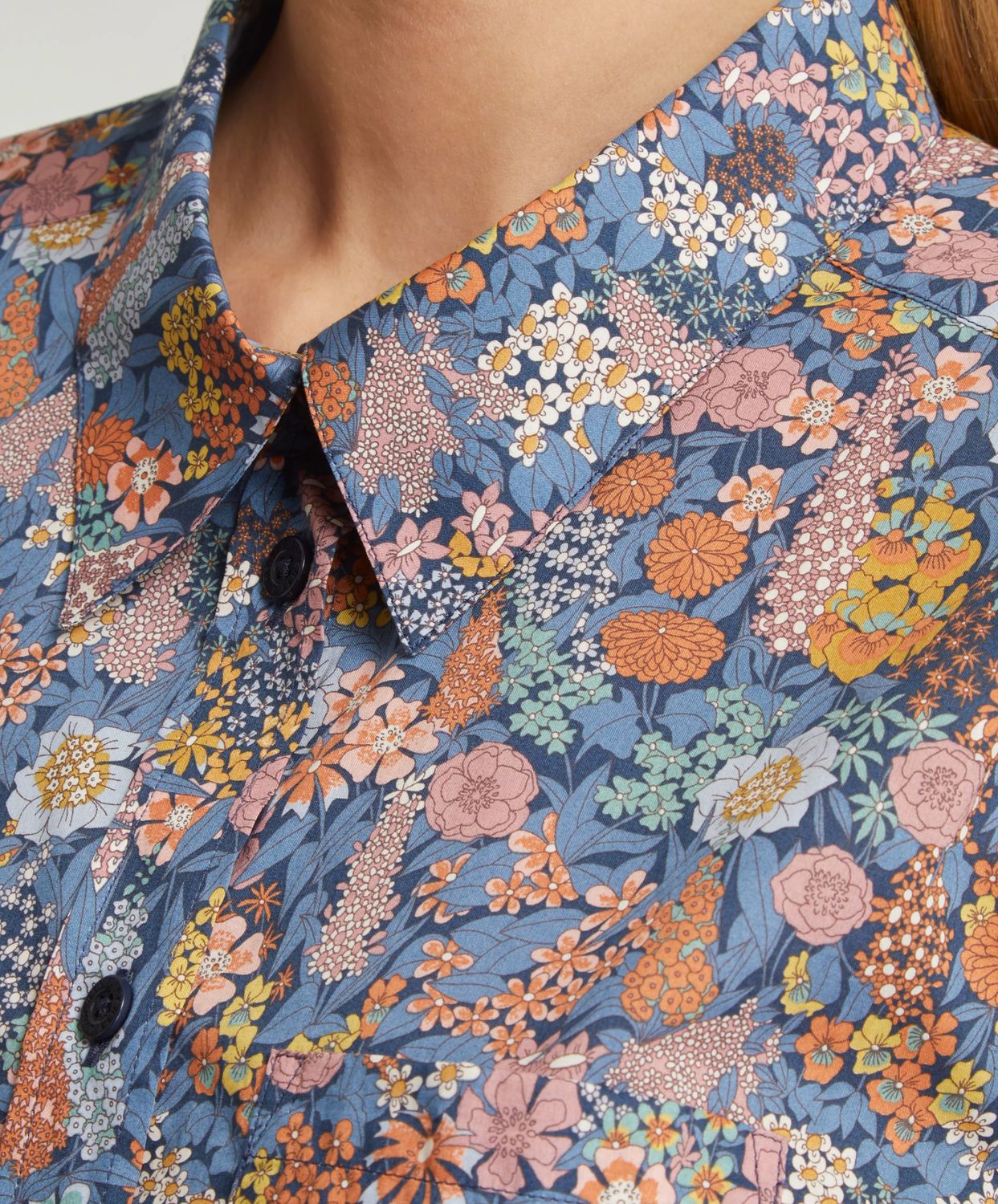 Liberty of London Ciara Fitted Shirt in Light Blue