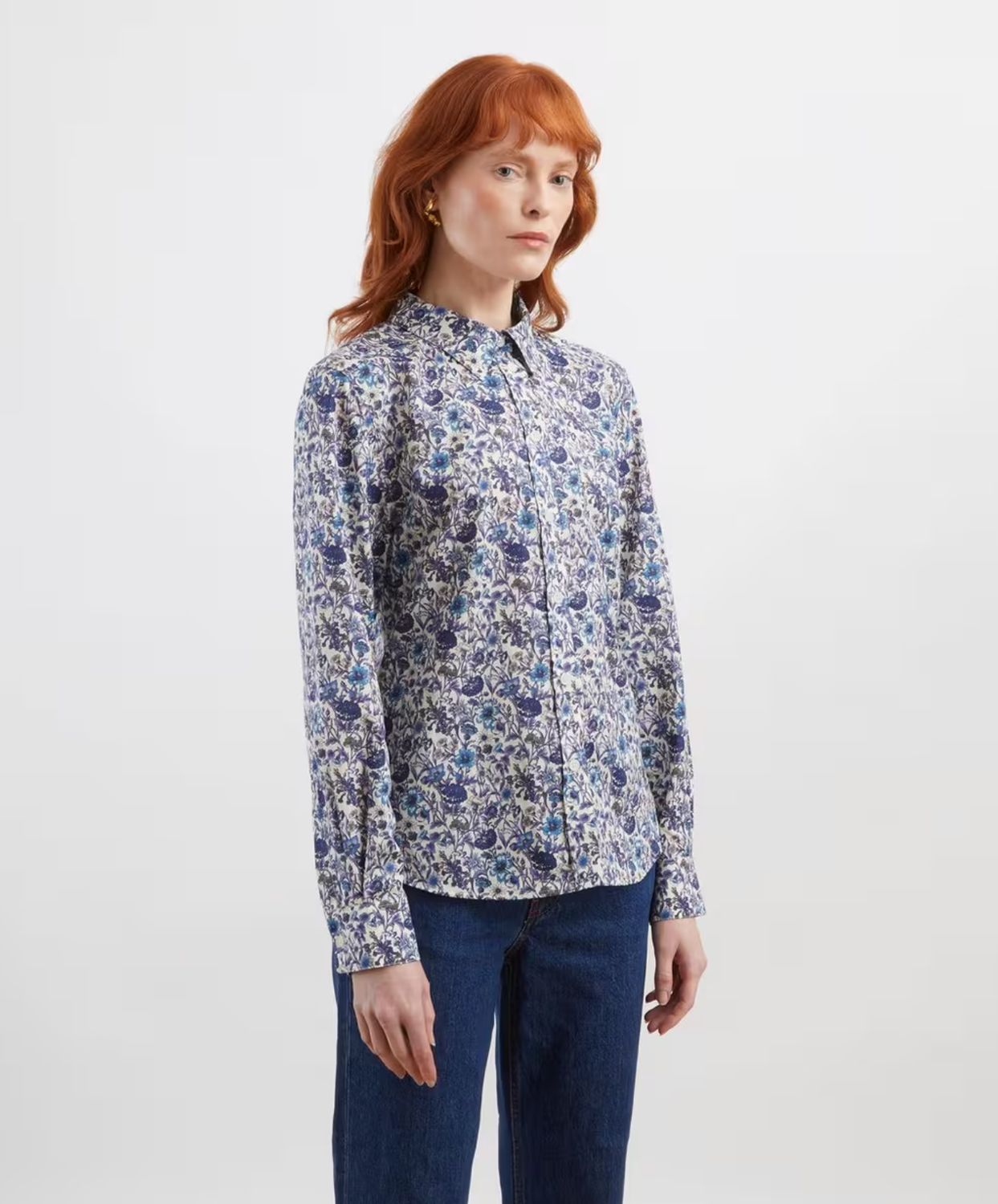Liberty of London Rachel Fitted Shirt in Blue
