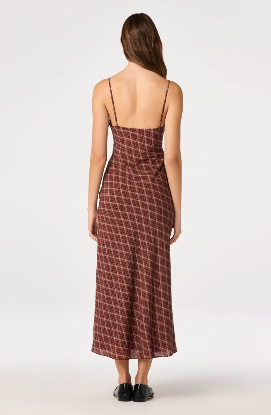 ASTR Dress in Wine Plaid