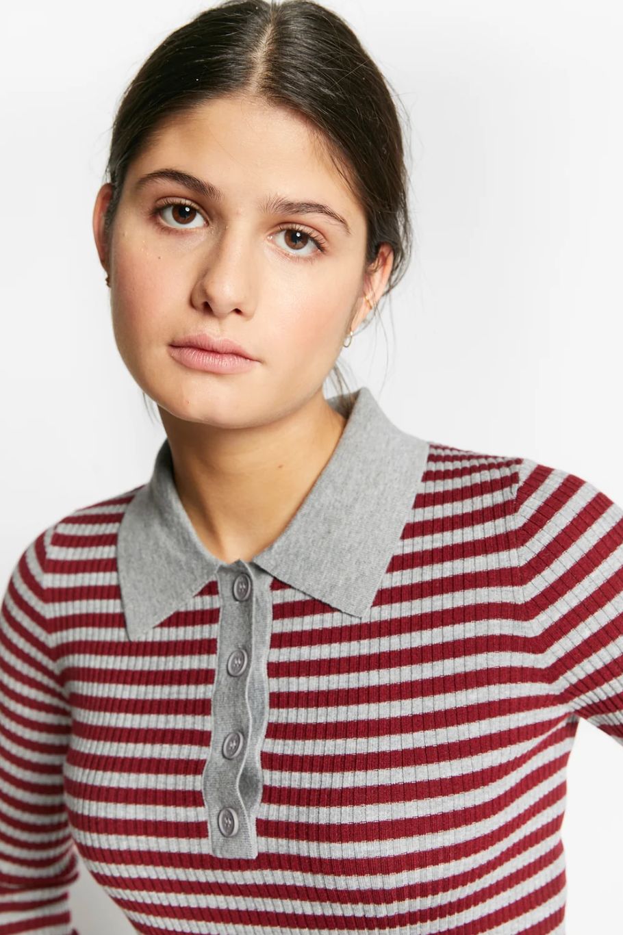 Indee Wallaby Sweater in Merlot Red