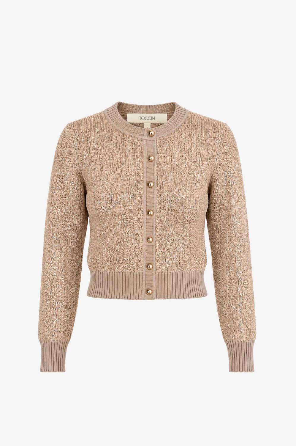 Toccin Mollie Classic Cardigan in Gold