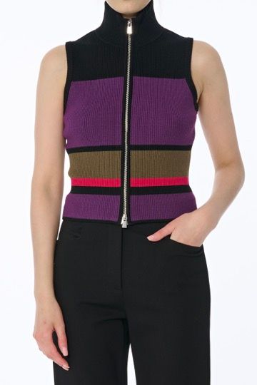 Toccin Jayla Mock Neck, Color: Black Currant Multi, Size: XS