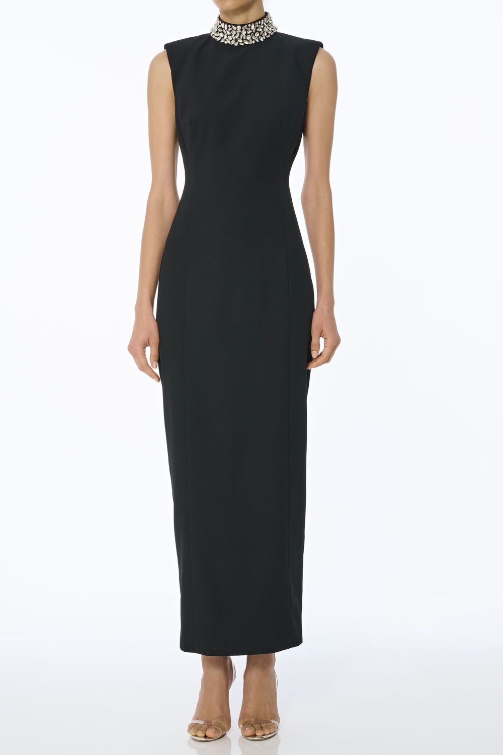 Toccin Milan Mock Neck Gown, Color: Jet, Size: 2