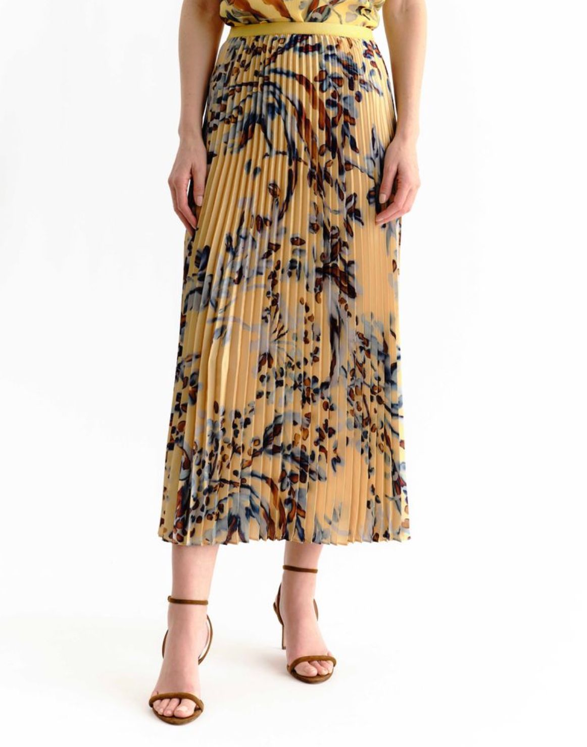 Cartolina Claudia Skirt, Color: Lake Buff Floral, Size: XS