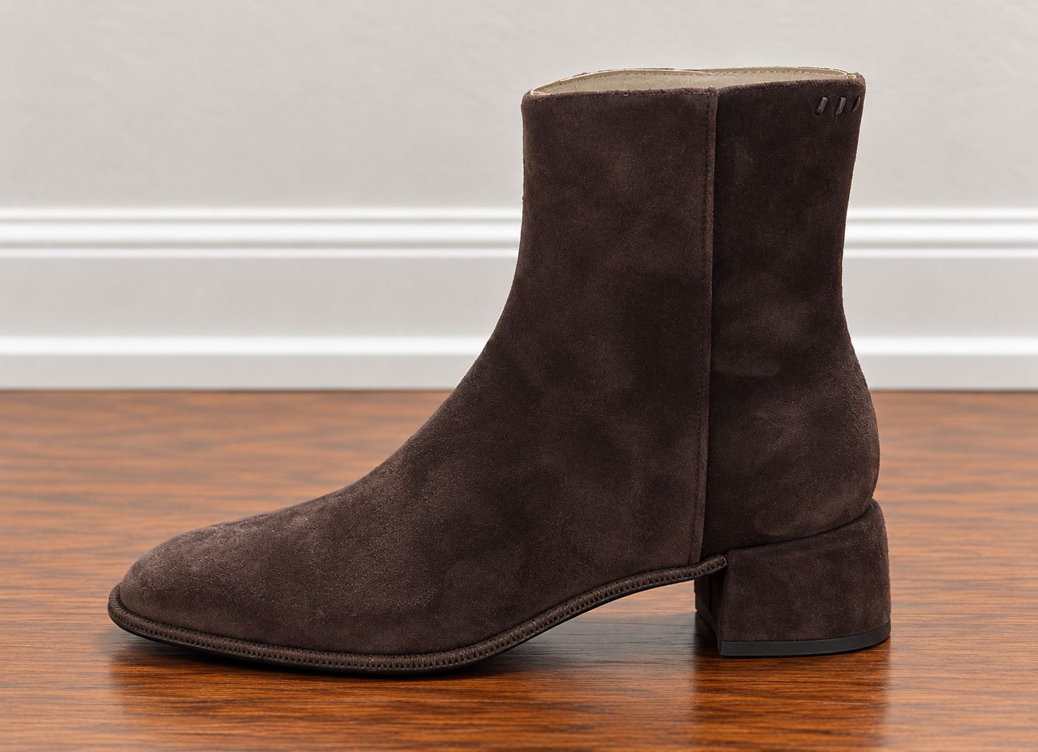 Sam Reychler Odille Brown Suede Bootie