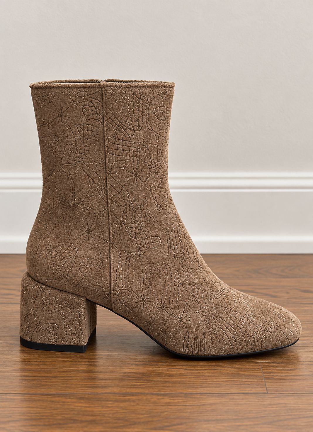 Sam Reychler Margot Suede Stiched Bootie
