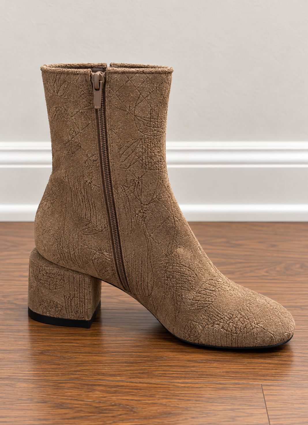 Sam Reychler Margot Suede Stiched Bootie