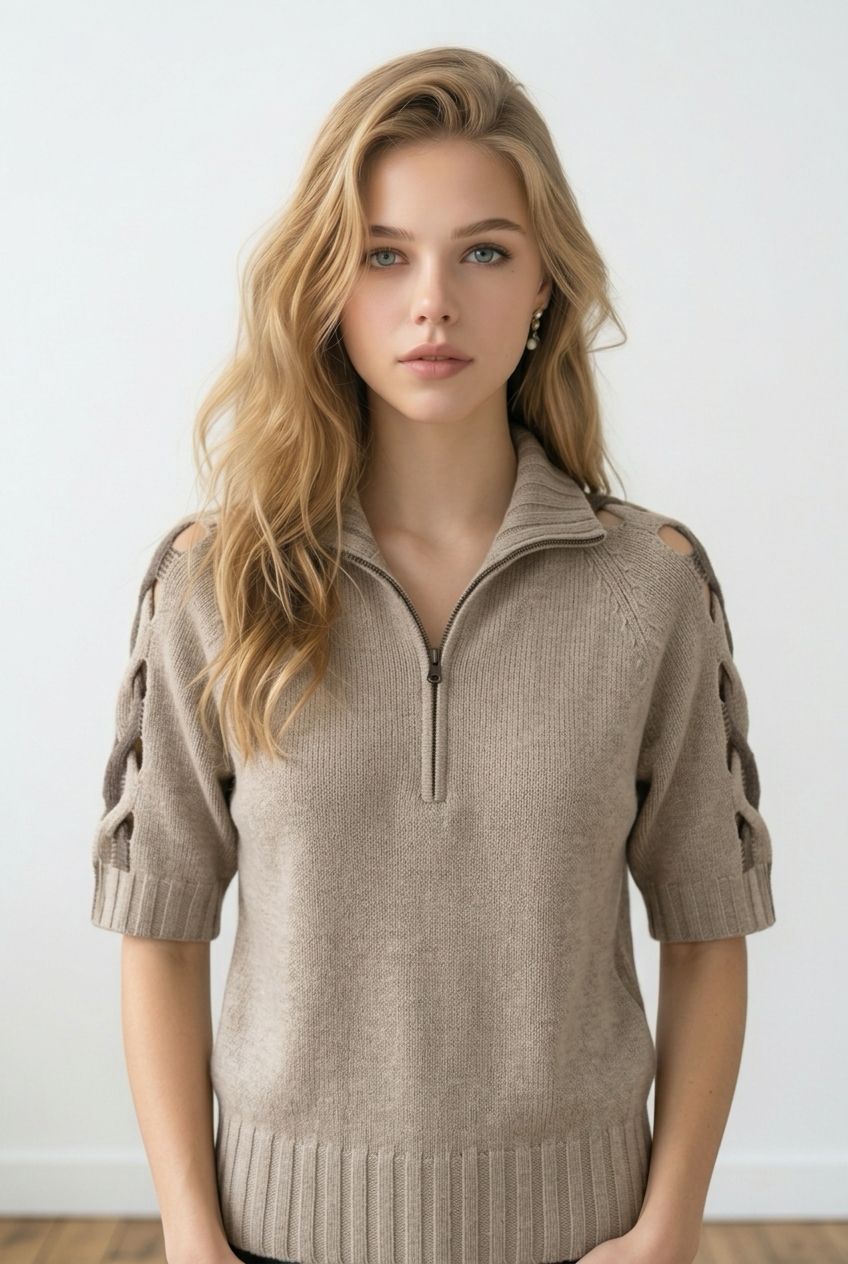 D. Exterior Half Zip Sweater