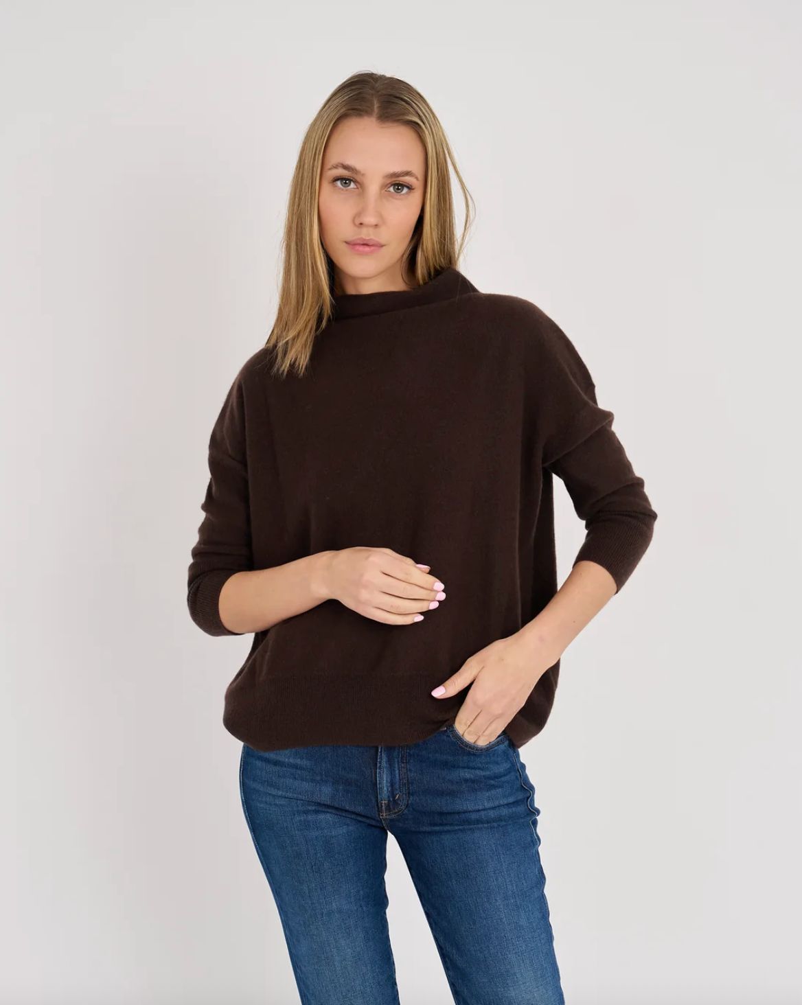 Archer Rowan Sweater in Chocolate Brown