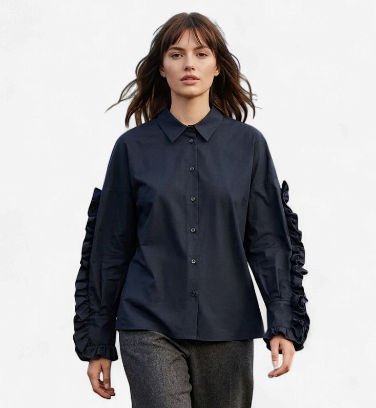 Susanne Bommer Ruffle Blouse