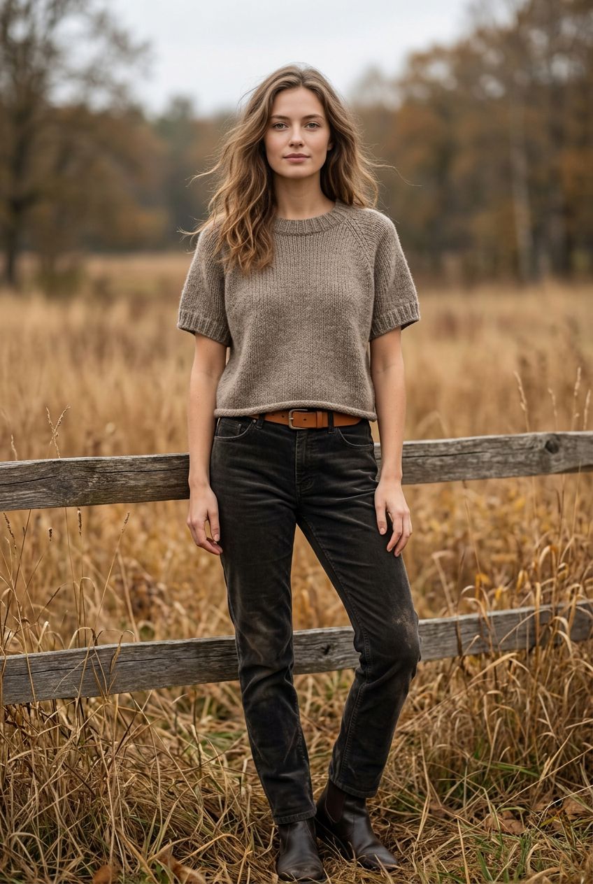 Susanne Bommer Short Sleeve Knit Sweater