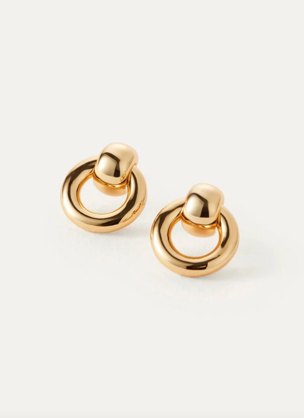 Jenny Bird Mini Puffy Faye Earrings, Color: Gold