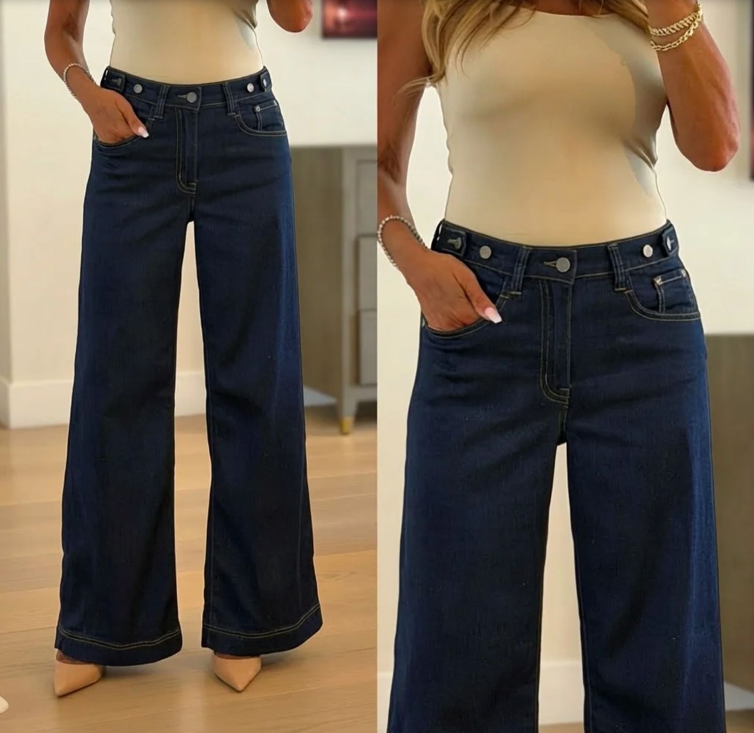 Bevy Flog Jodi Dark Denim Pant