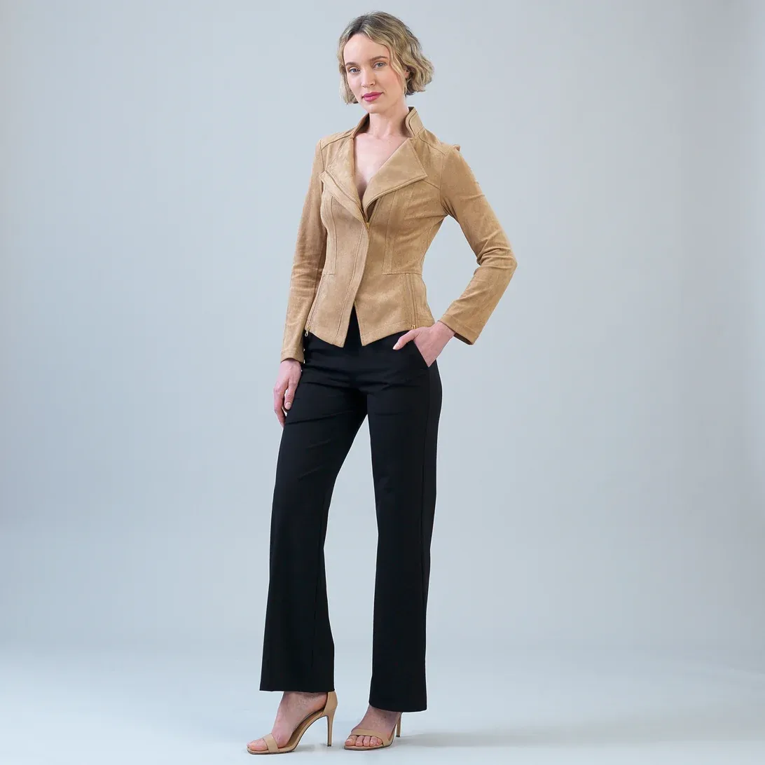 Clara Sun Woo Sueded Moto Jacket
