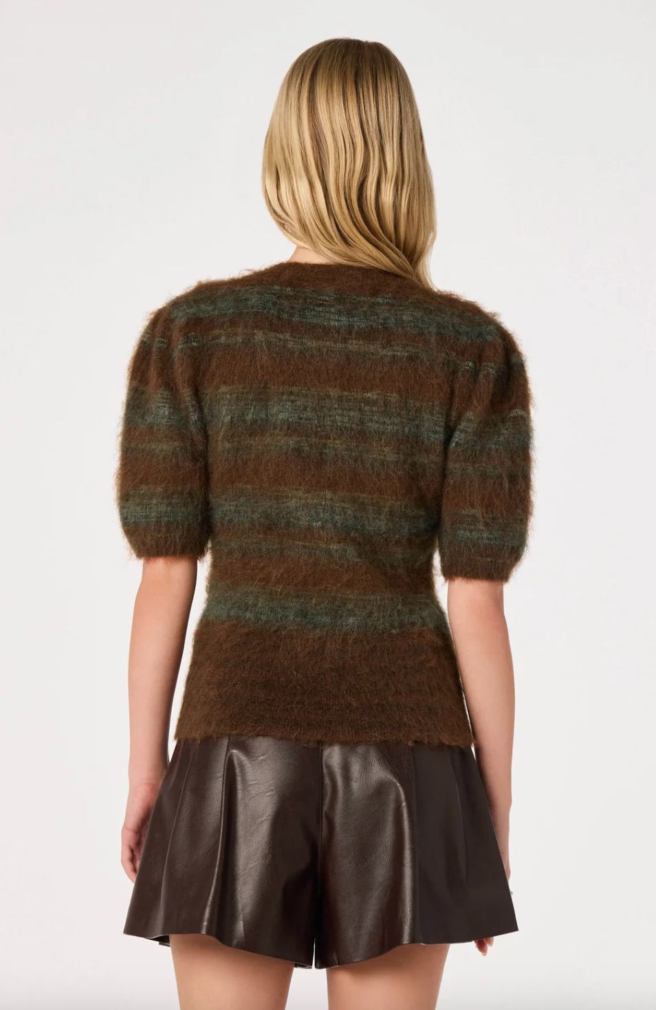 ASTR Jean Brushed Knit Striped Sweater