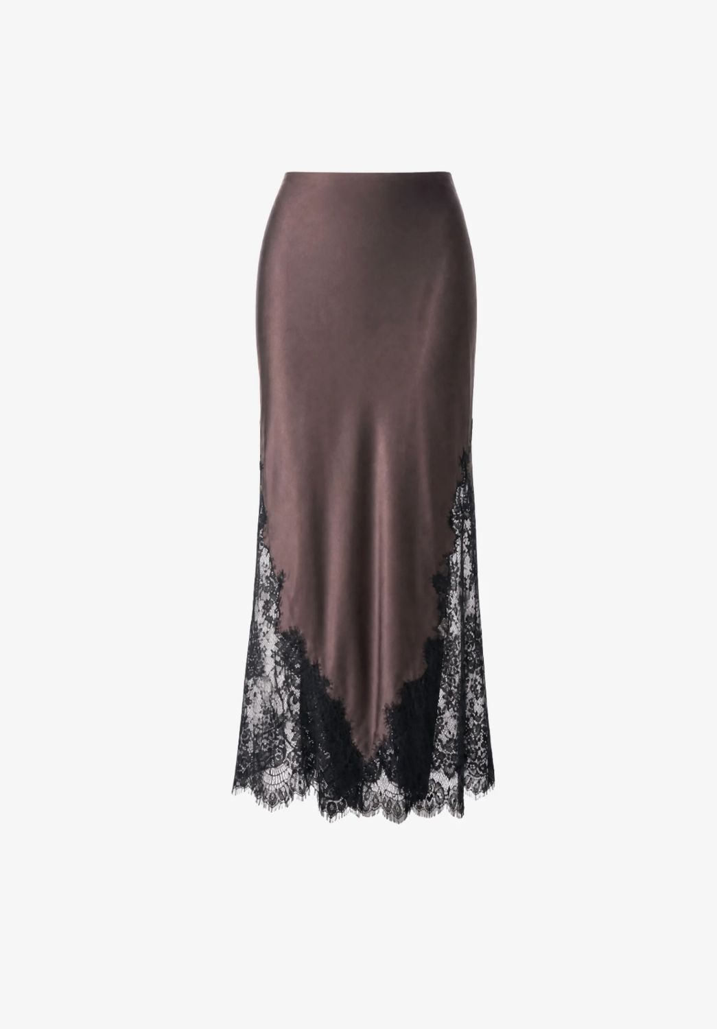 Toccin Vega Bias Slip Skirt in Espresso
