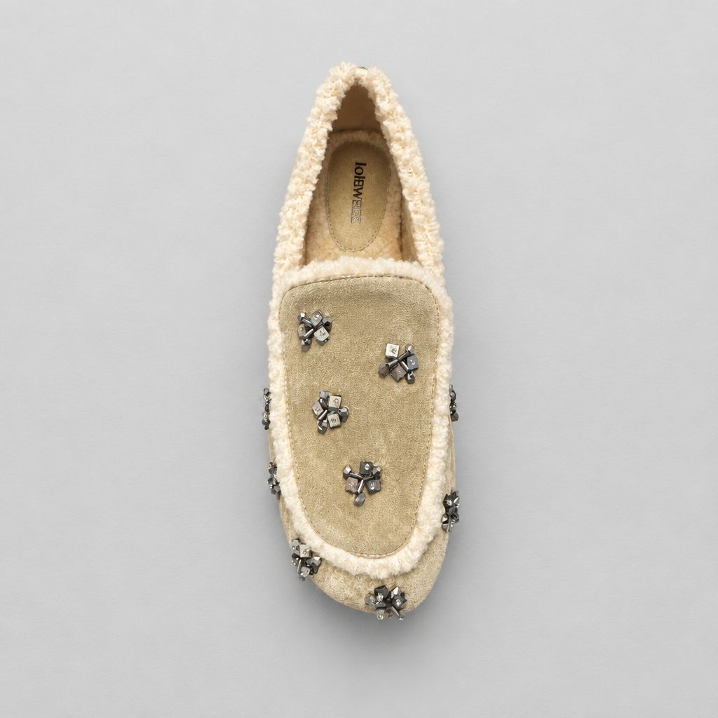 Lola Cruz Nevia Suede Fleece Loafer