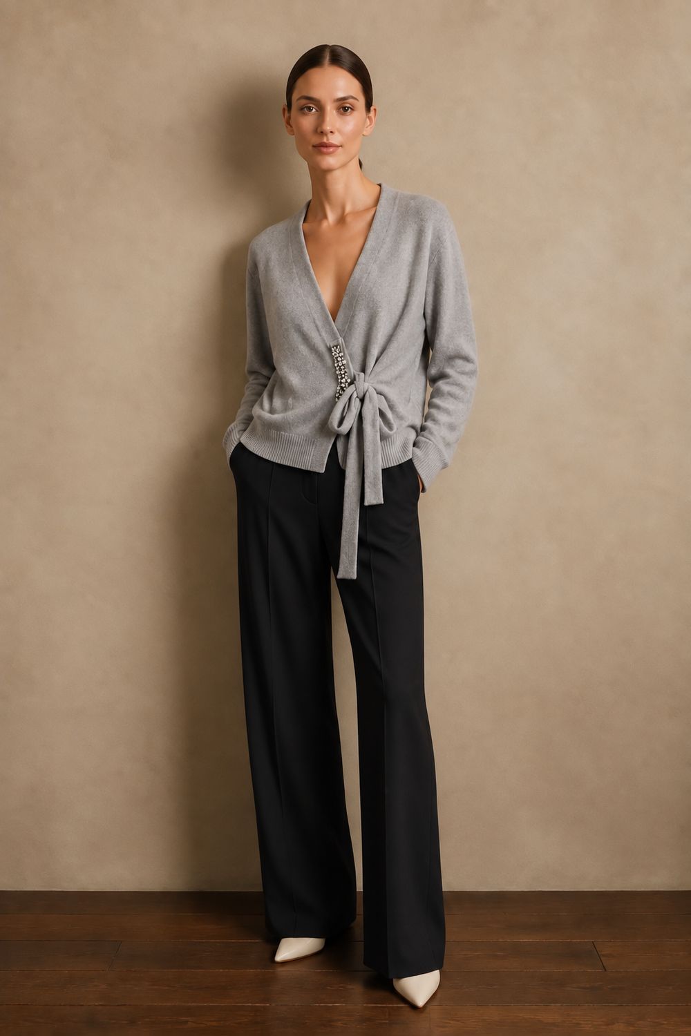 Liviana Conti Crystal Detail Cardigan