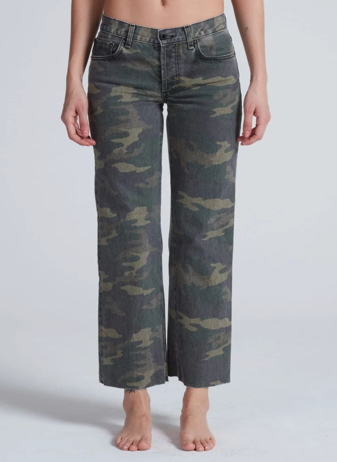 ASKK NY Low Rise Straight Jean in Camo