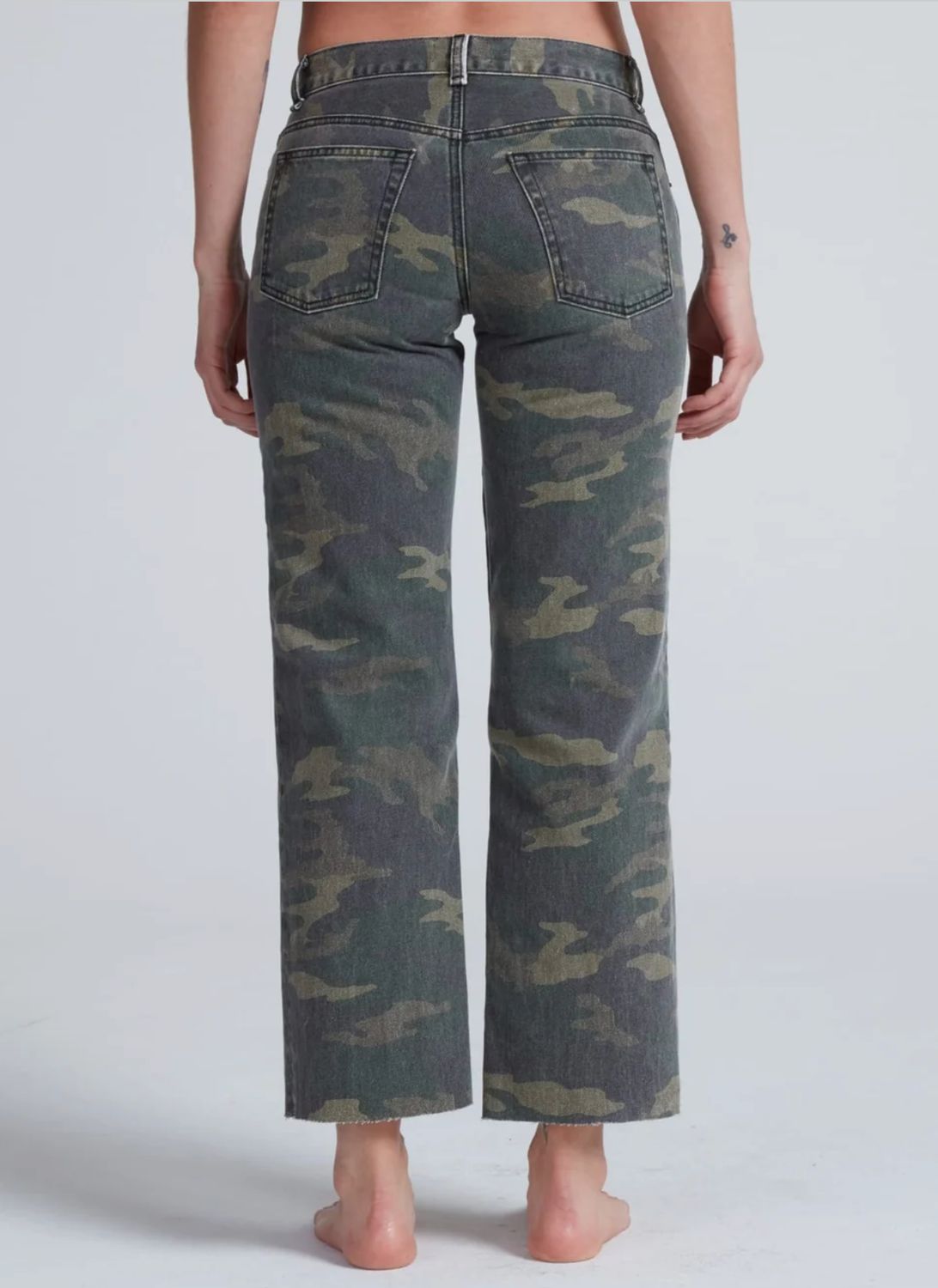 ASKK NY Low Rise Straight Jean in Camo