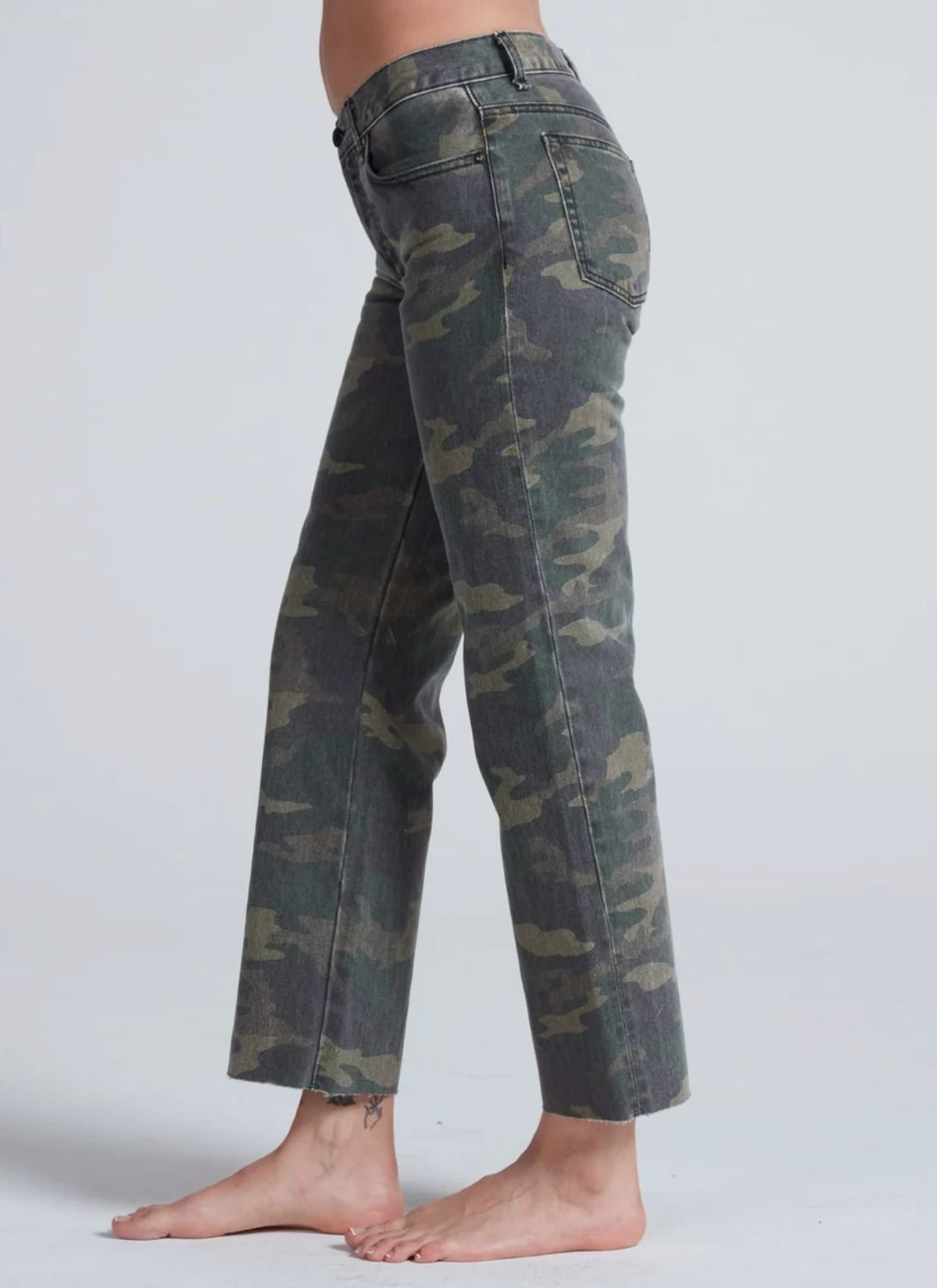 ASKK NY Low Rise Straight Jean in Camo