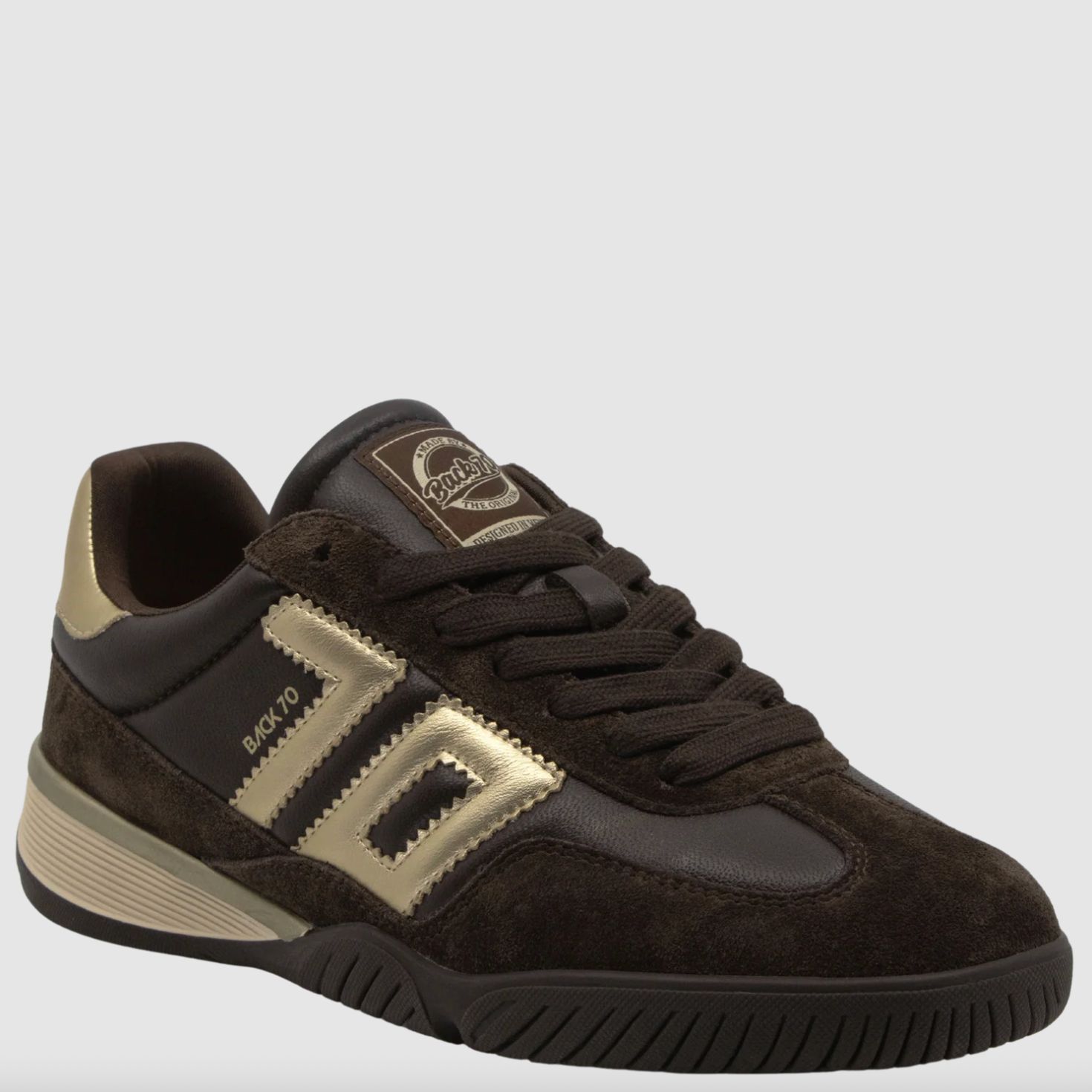 Back 70 Fireball Sneaker in Coffee/Gold
