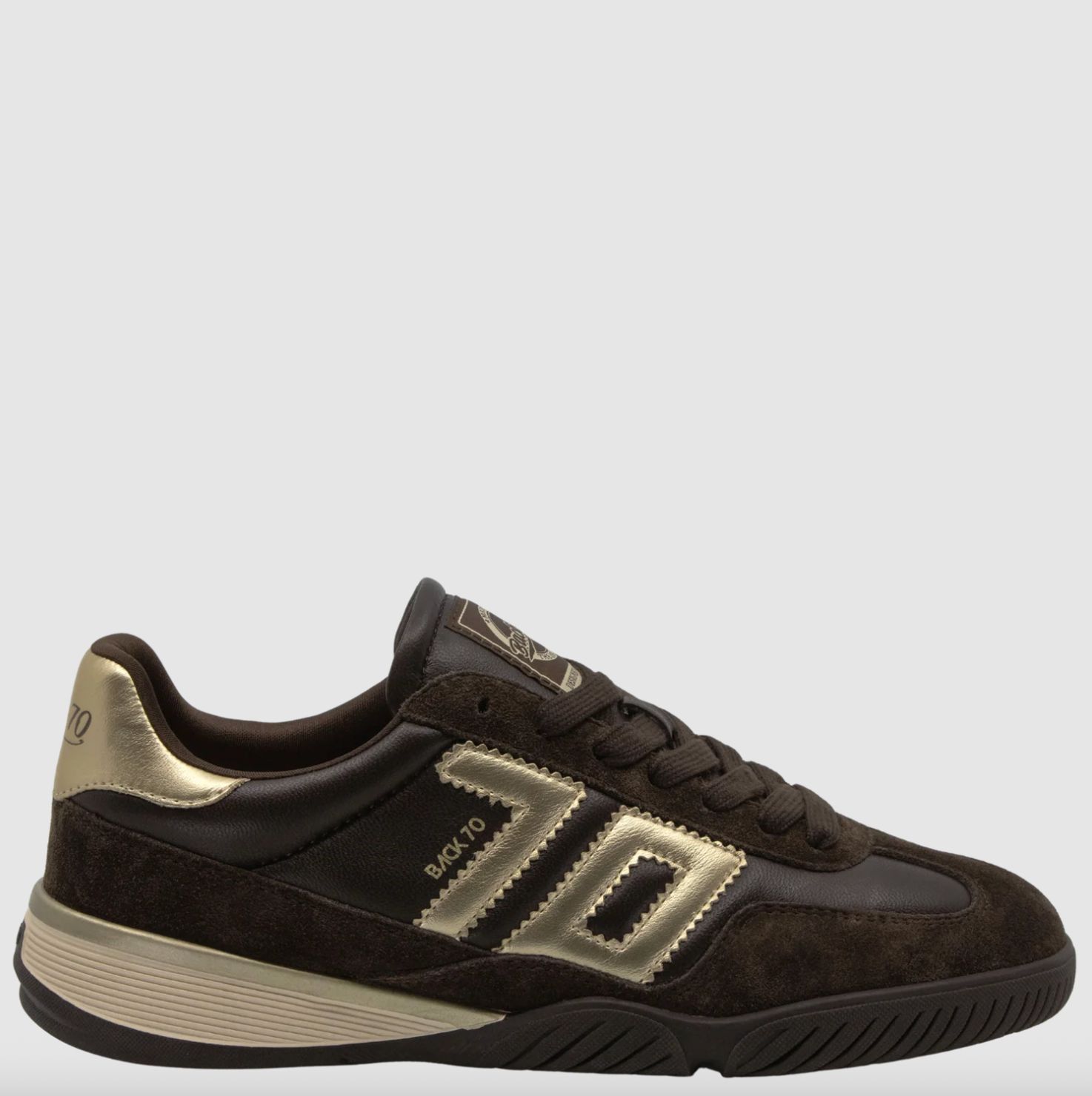 Back 70 Fireball Sneaker in Coffee/Gold