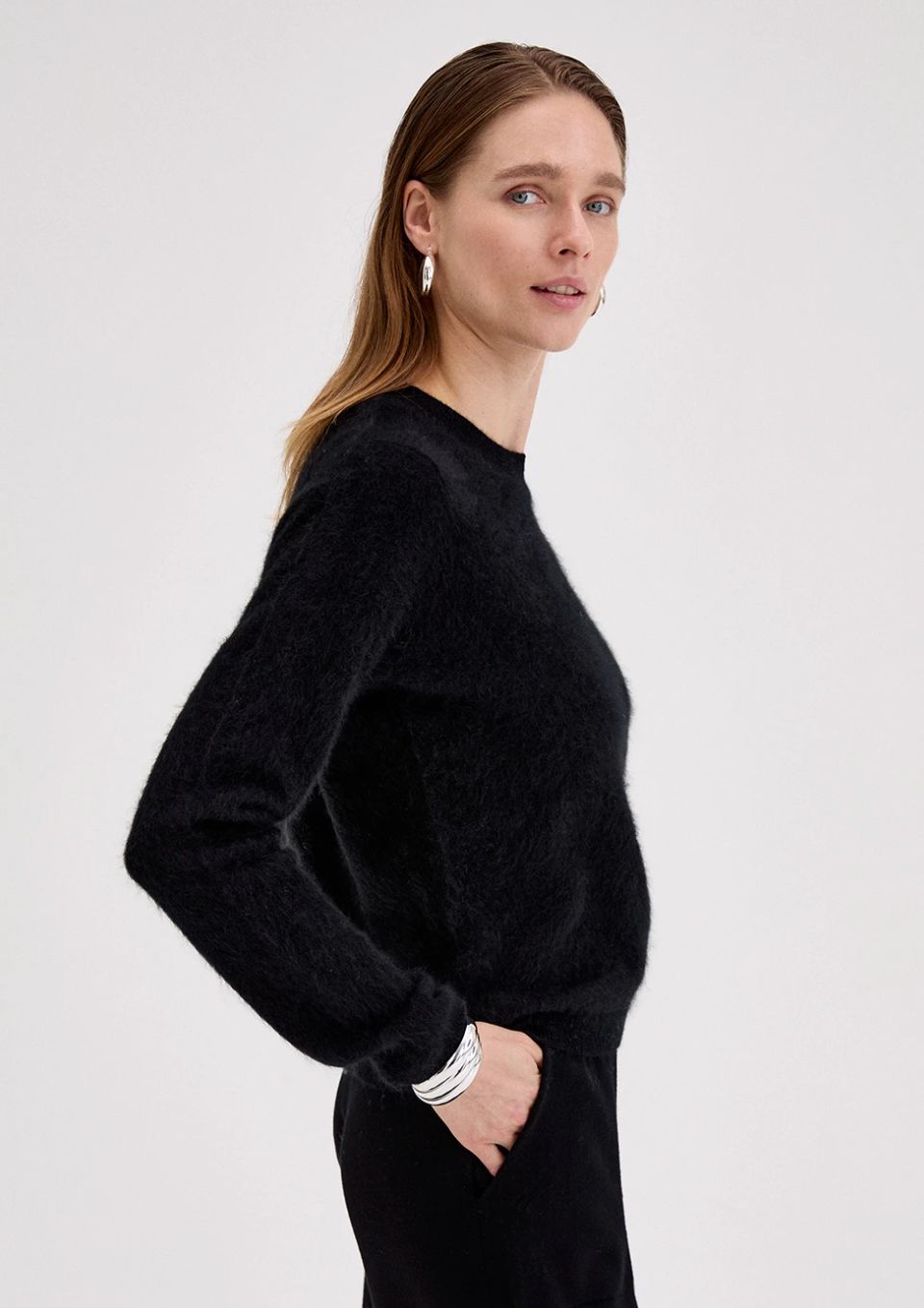Biancalancia Brushed Cashmere Pullover Sweater