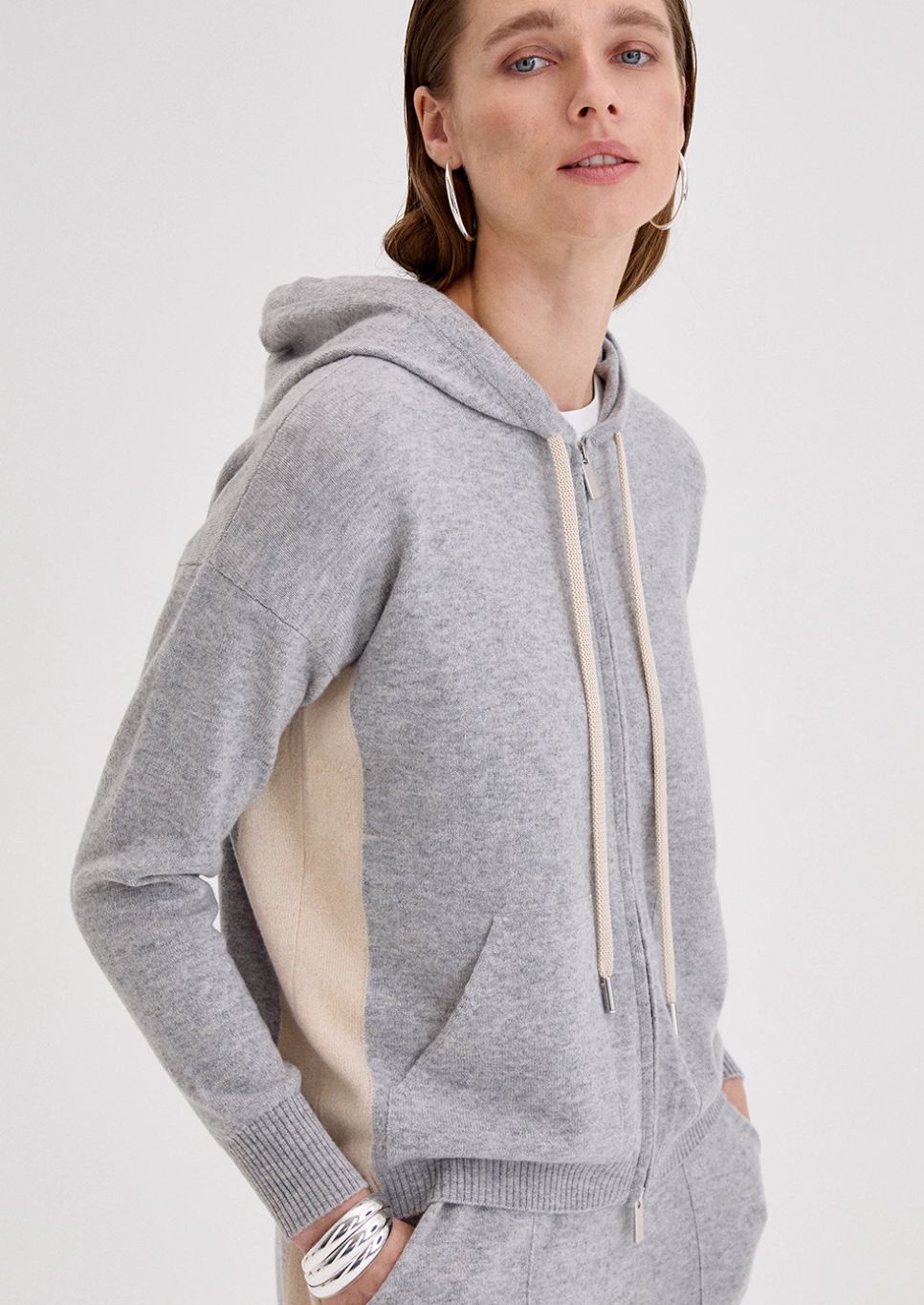 Biancalancia Cashmere Zip Up Hoodie