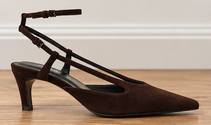 Lola Cruz Sling Back in Chocolate