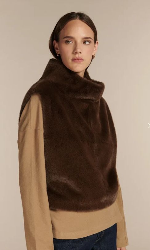 Labdip Beaumont Faux Fur Vest, Color: Paddington, Size: 34