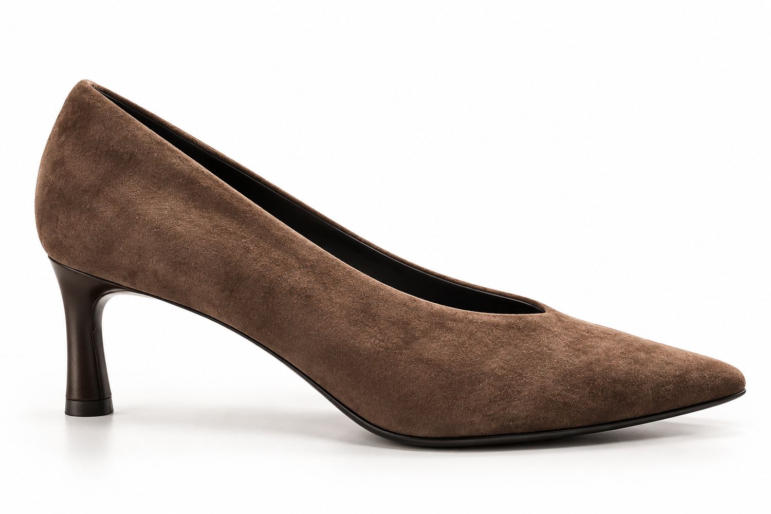 Halmanera Jade Pump in Brown Suede