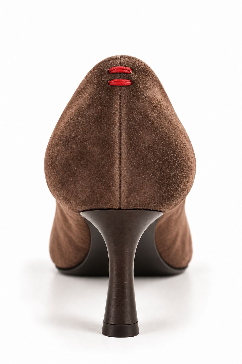 Halmanera Jade Pump in Brown Suede