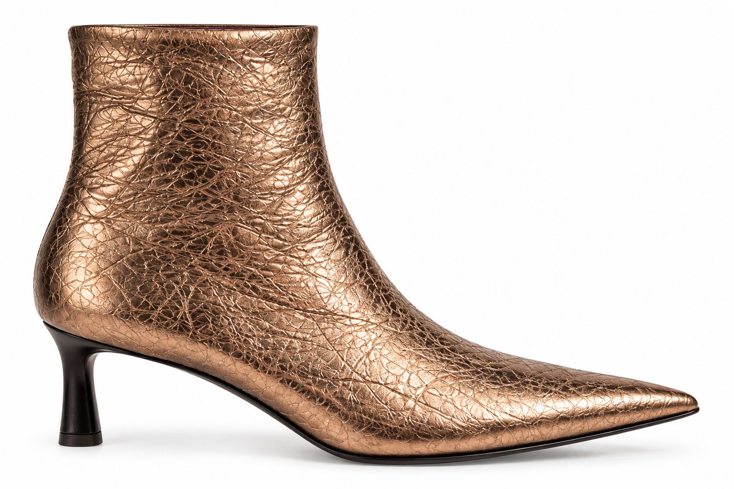 Halmanera Jade Lamina Bootie in Metallic Light Bronze