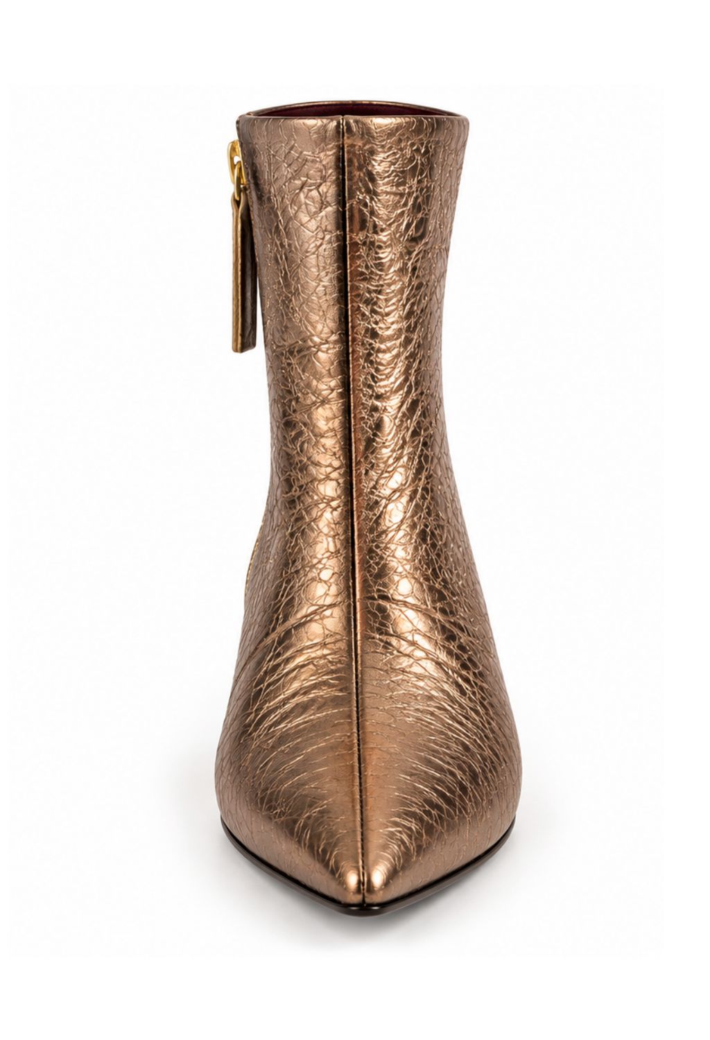 Halmanera Jade Lamina Bootie in Metallic Light Bronze