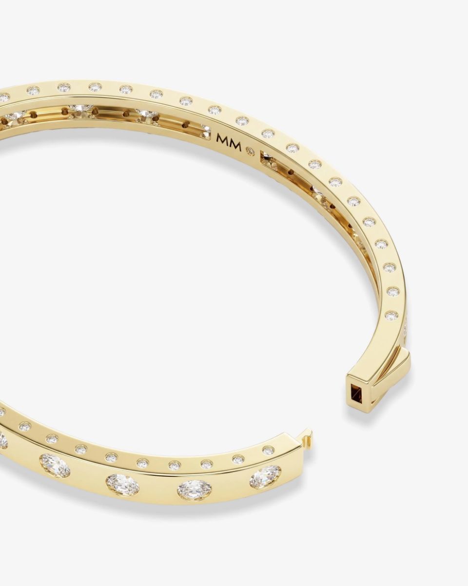 Melinda Maria Ashley Hinge Cuff in Gold