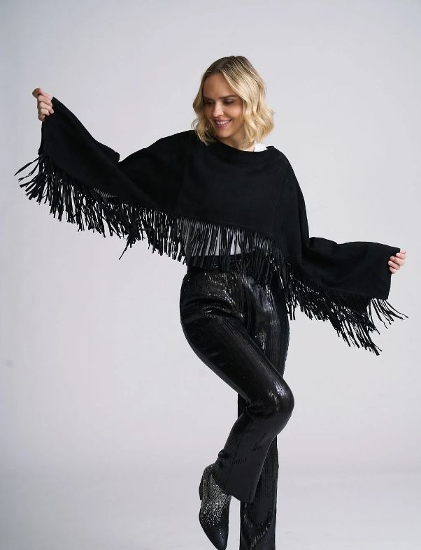 Mauritius Paige Fringe Poncho