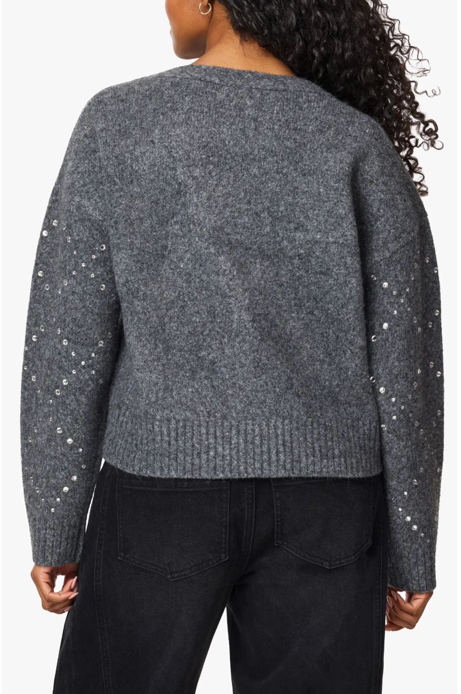 Habitual Rhinestone Argyle Cardigan