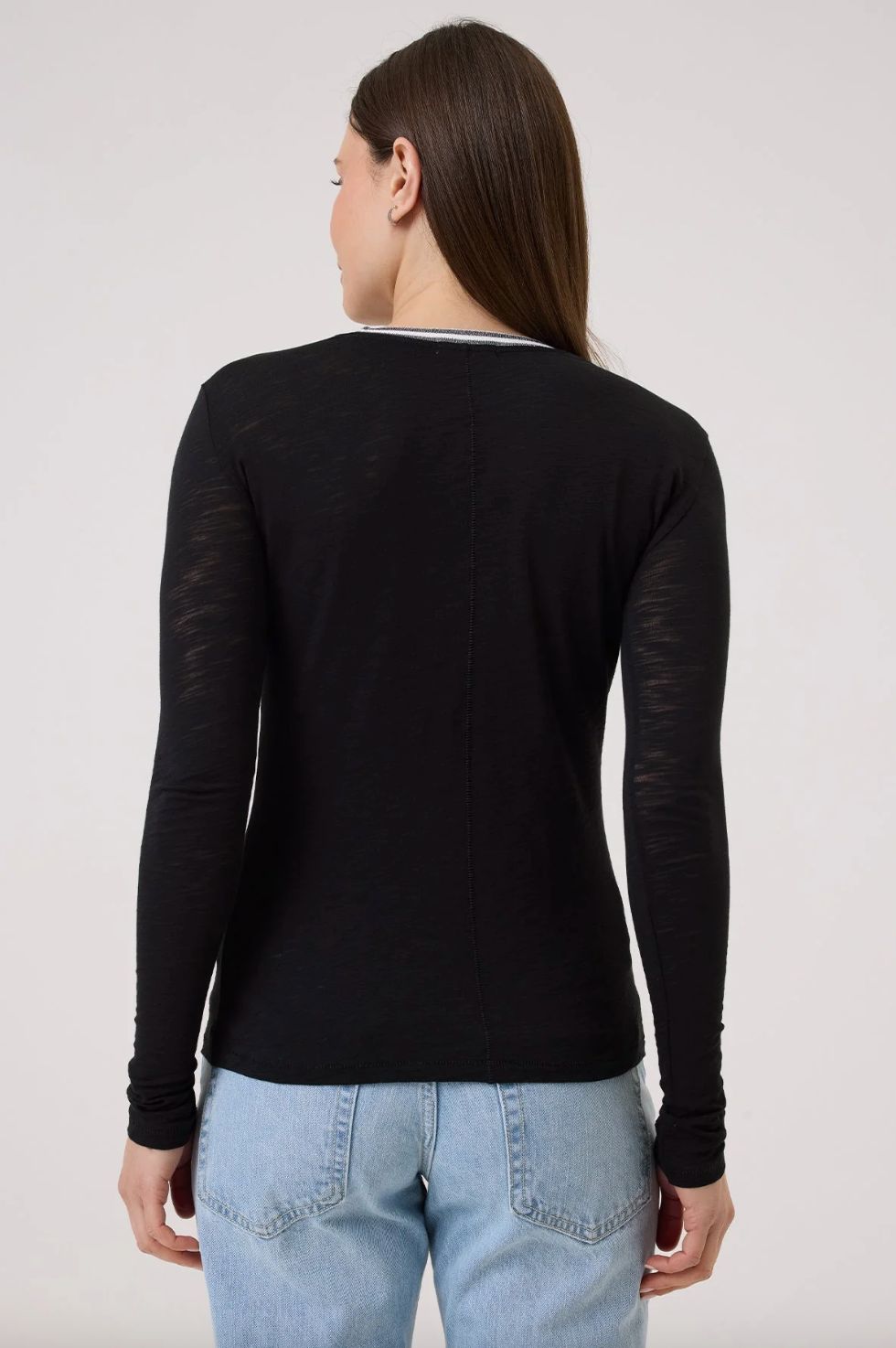 Goldie Midnight Shimmer Tipped Ringer Top