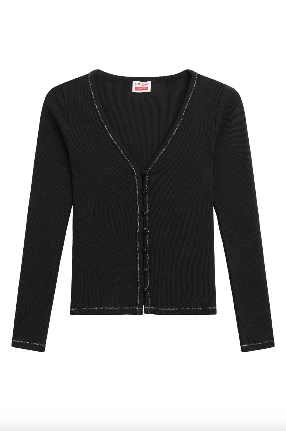 Goldie Metallic Rib Cardigan