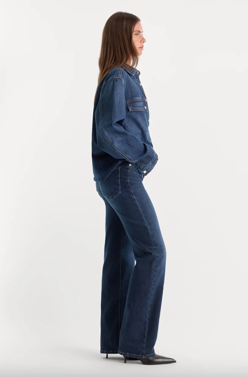 Good American Soft Tech Good True Straight Jeans