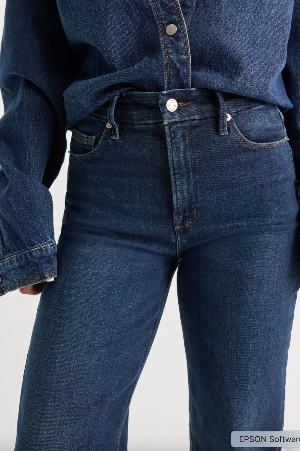 Good American Soft Tech Good True Straight Jeans