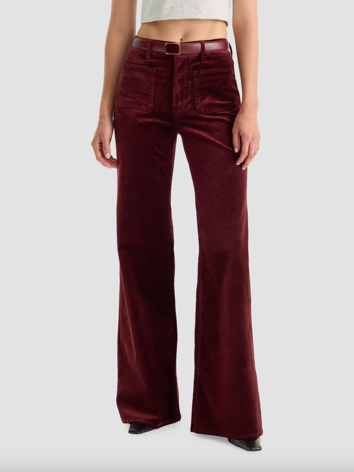 Good American Velvet Good Waist Palazzo Pant