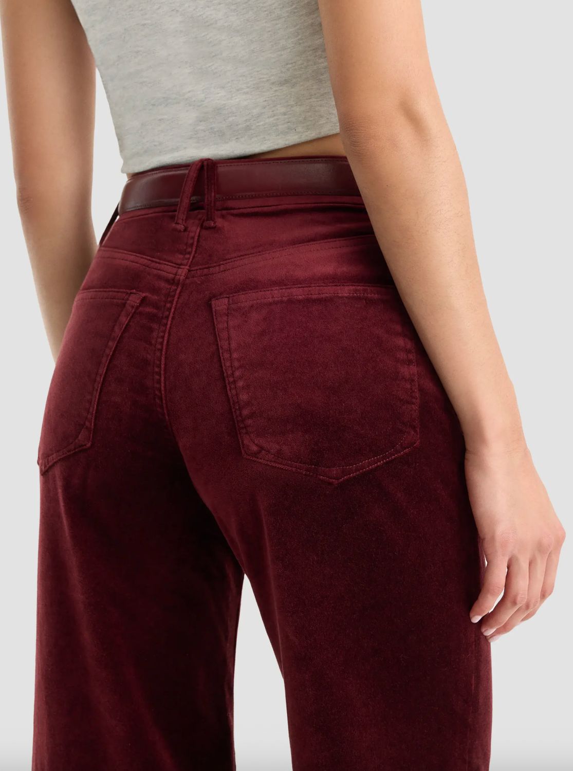 Good American Velvet Good Waist Palazzo Pant