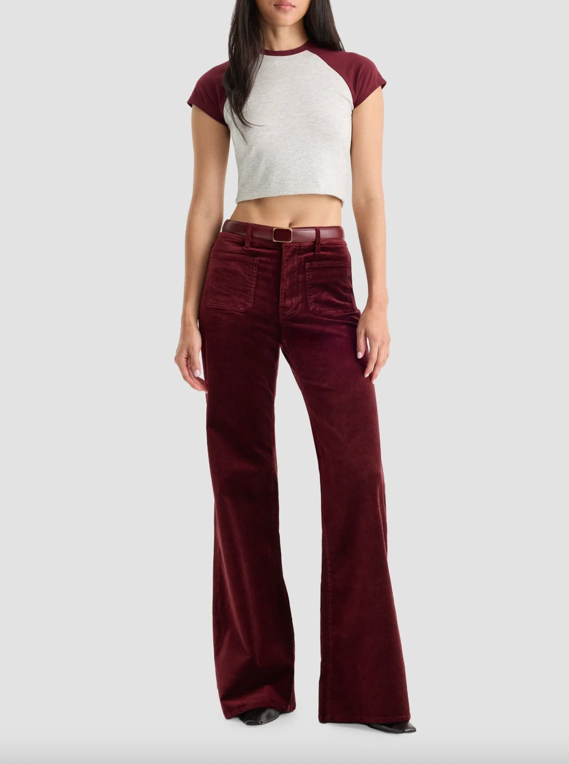 Good American Velvet Good Waist Palazzo Pant